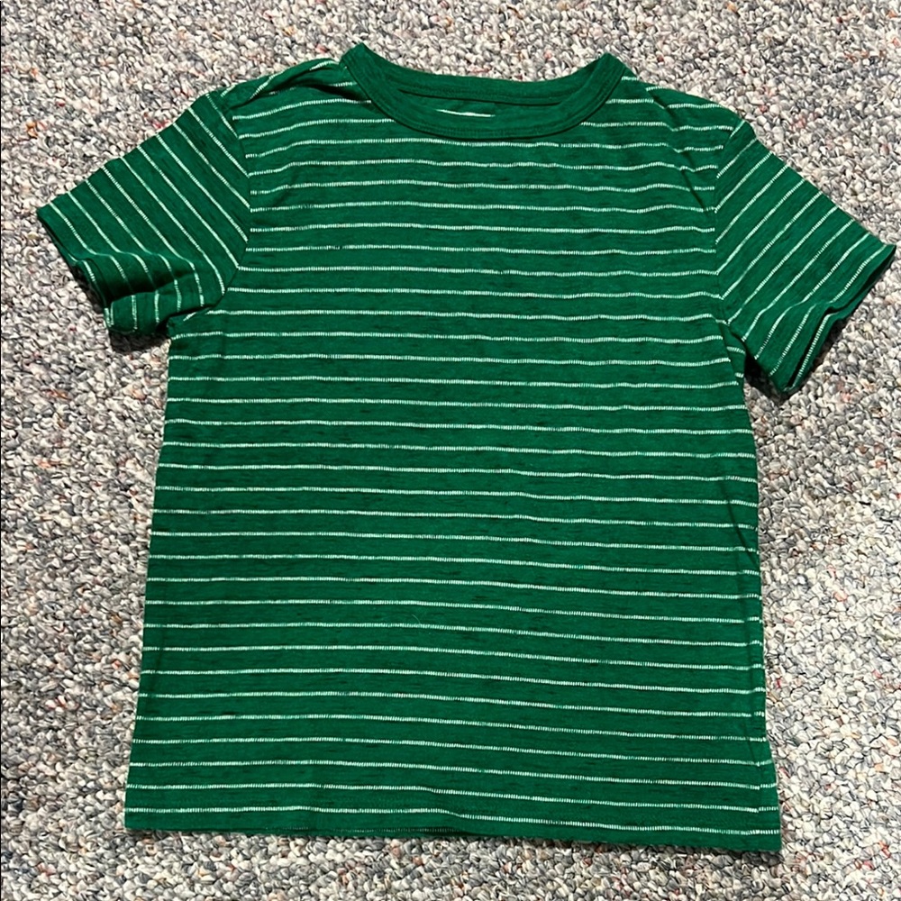 Cat & Jack Green Striped Kids T-Shirt